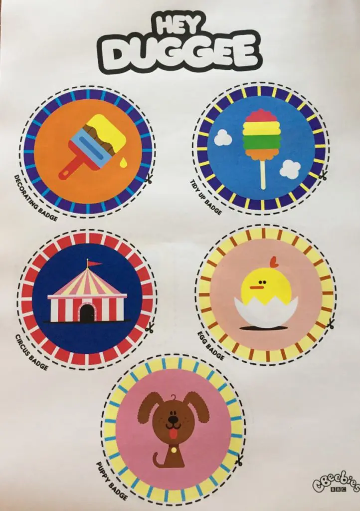 hey duggee birthday party badges