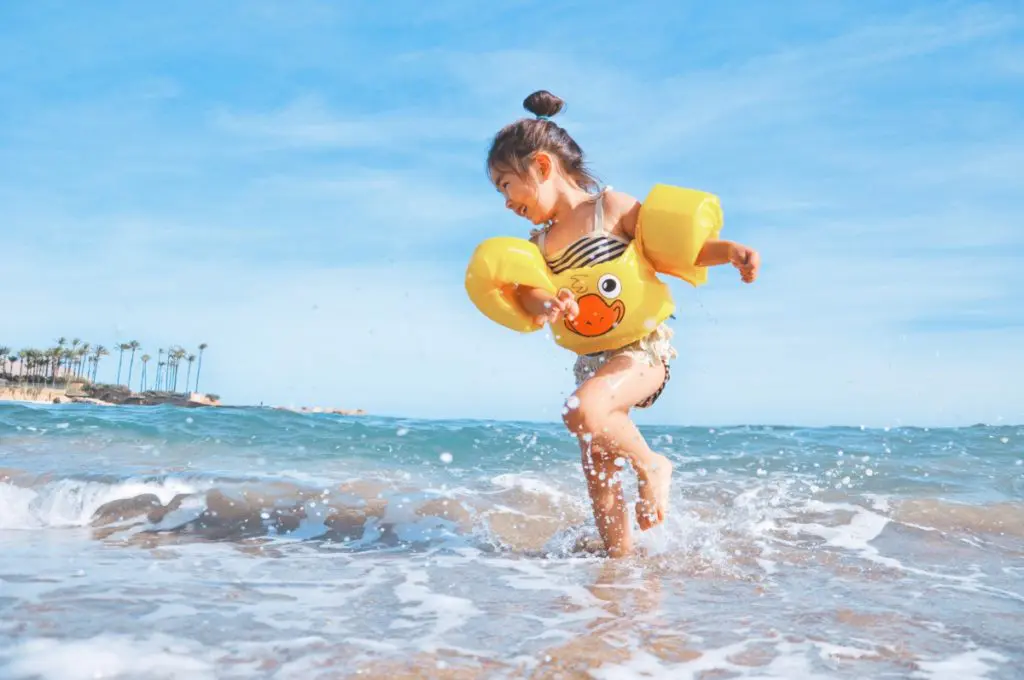 little girl on the beach