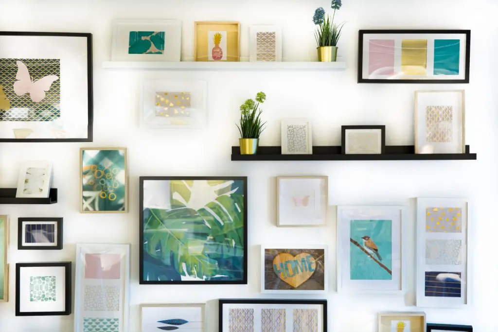 Photo wall gallery interior