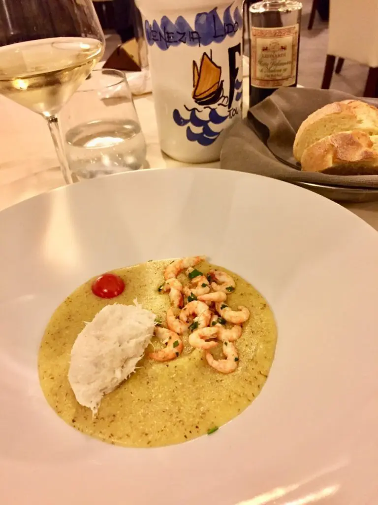 shrimps with polenta