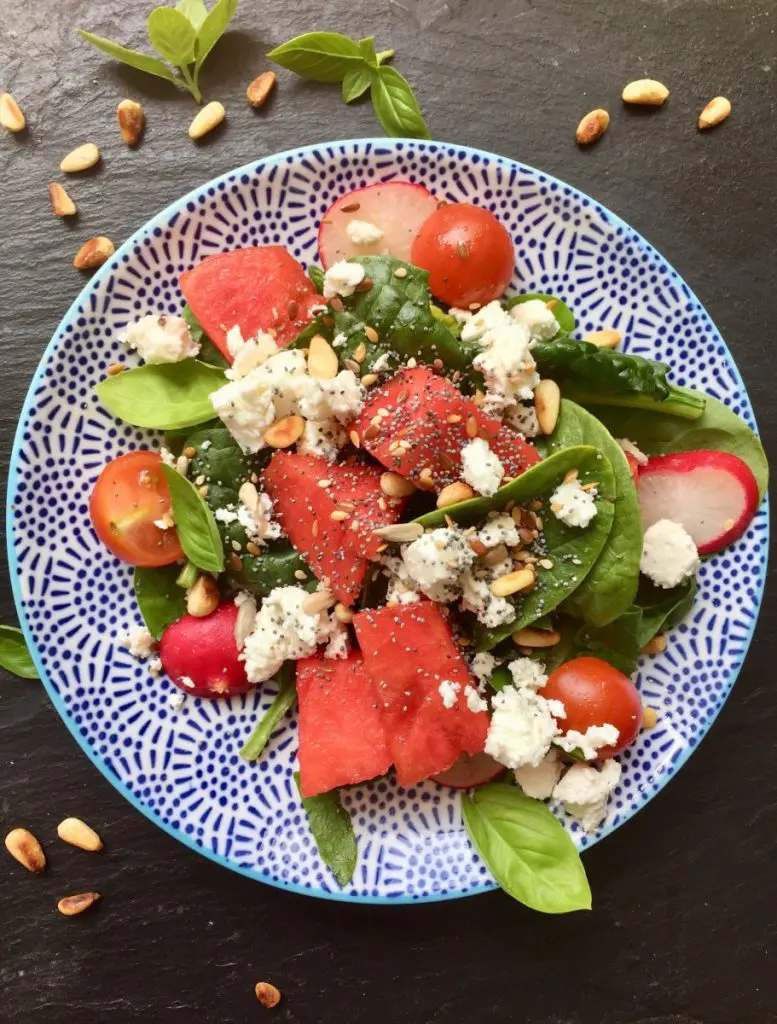 spinach watermelon salad