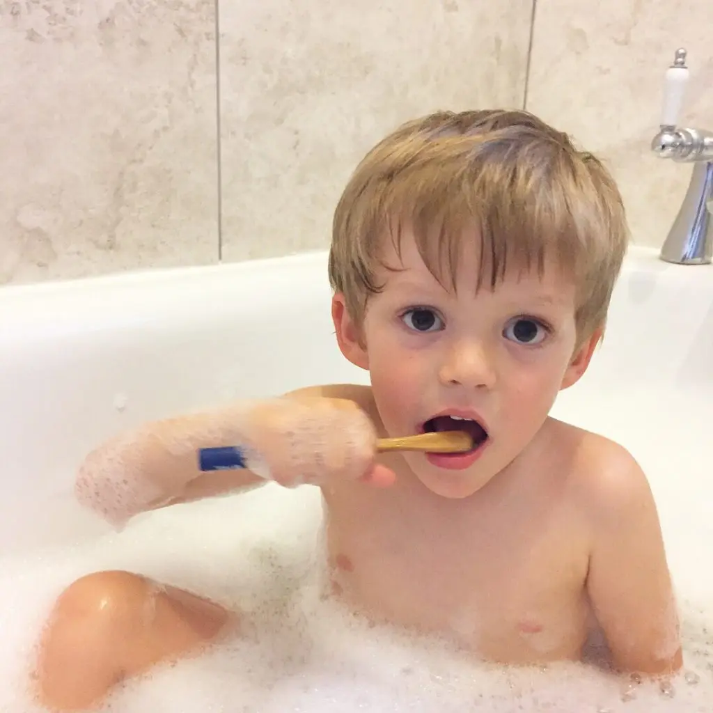 brushing teeth