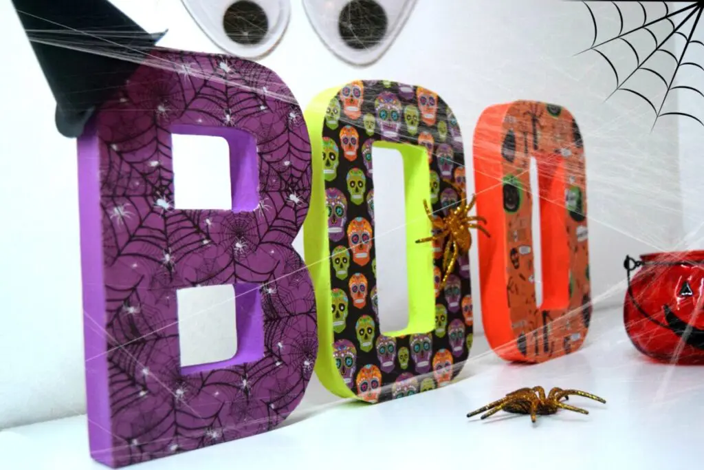 halloween decoupage letters