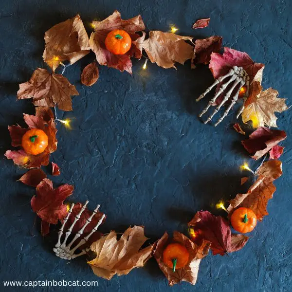 halloween leaves wreath