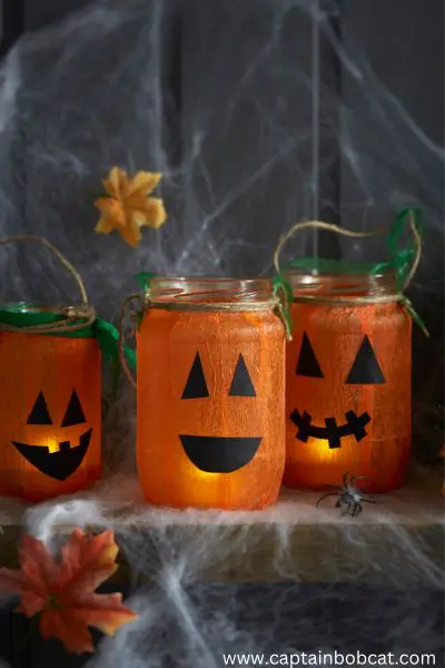 halloween ghost jars