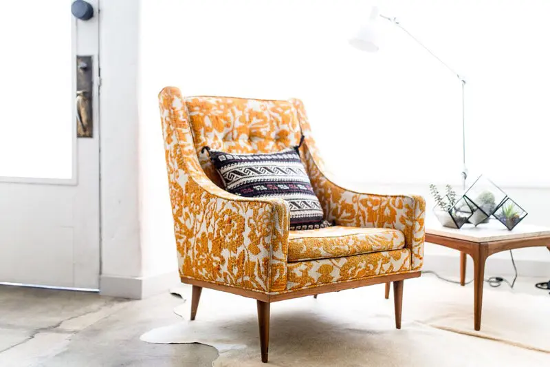 yellow armchair