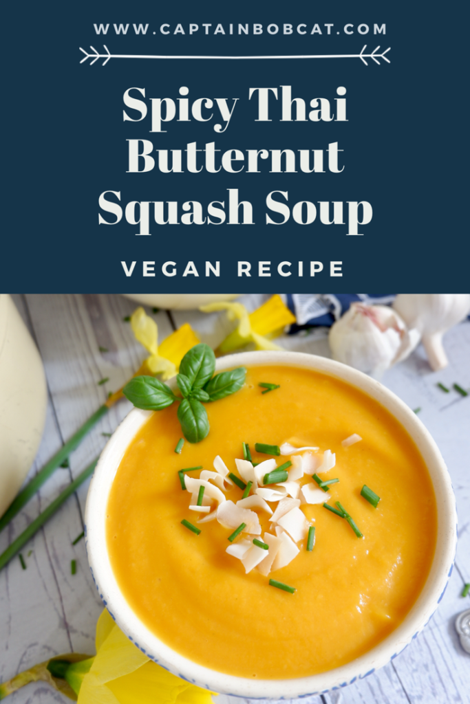 Spicy Thai Butternut Squash Soup (Vegan Recipe)