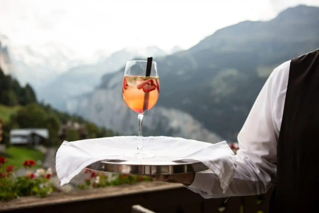 waiter drink restaurant