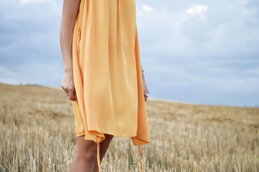 yellow dress fashion