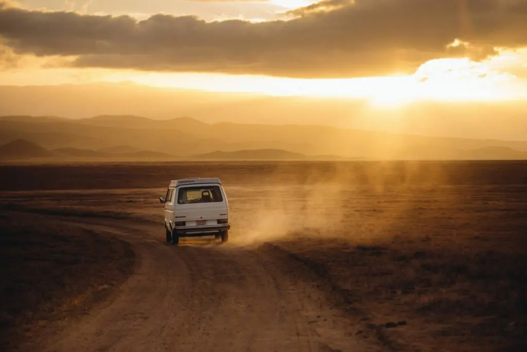campervan sunset