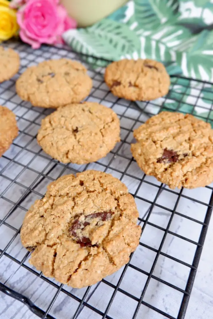 Oat Flour Tahini Choc Chip Cookies (Gluten Free Recipe)