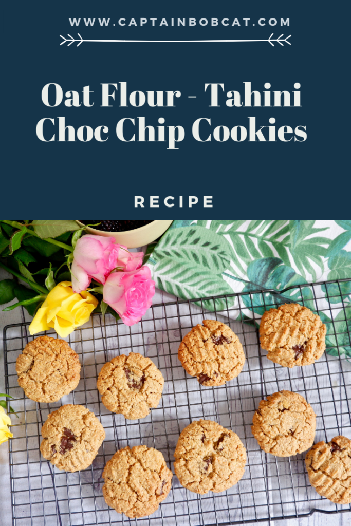 Oat Flour Tahini Choc Chip Cookies (Gluten Free Recipe)