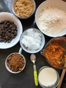 Chocolate sweet potato cookies