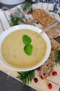 vegan leek and potato soup
