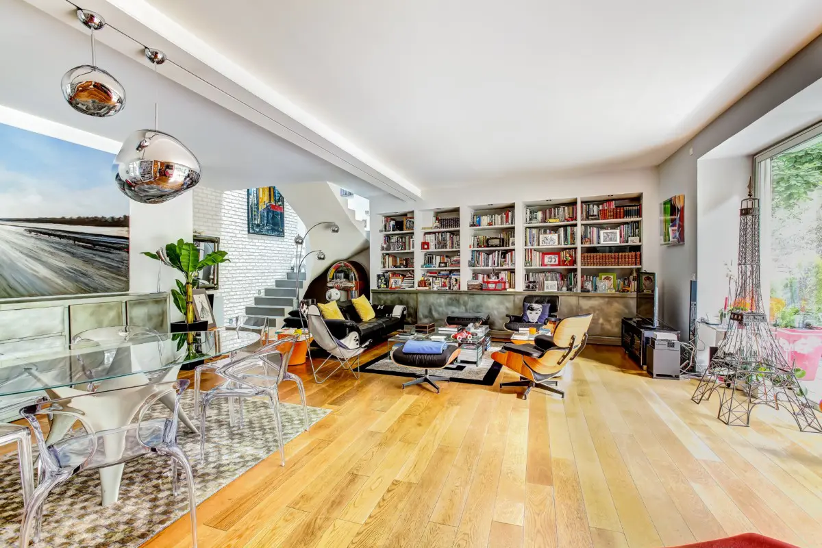 wooden floor living room