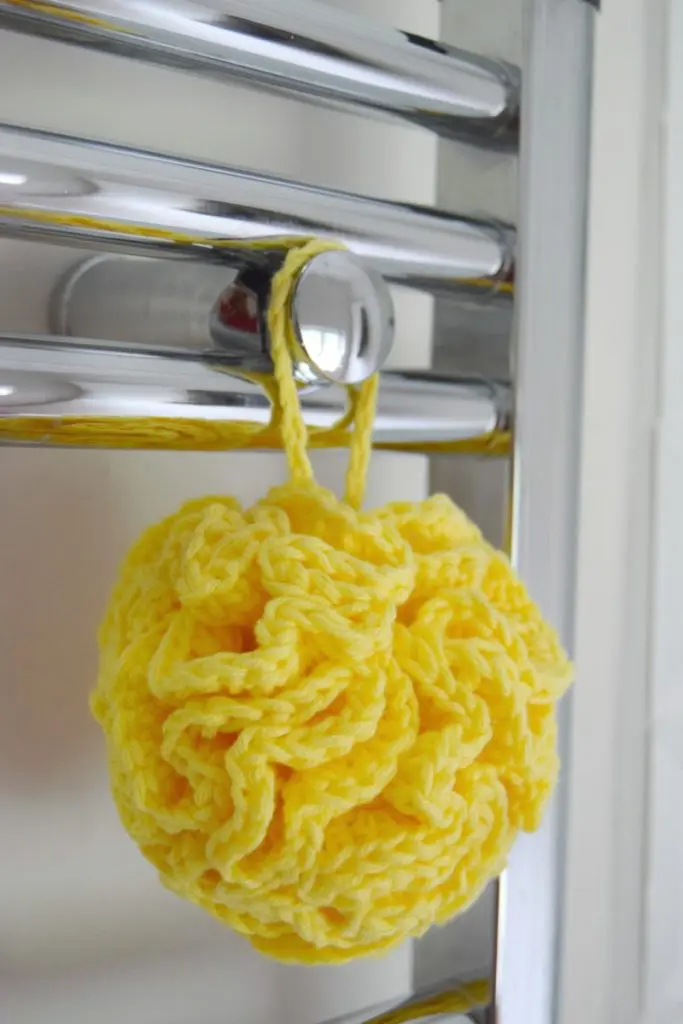 crochet shower puff
