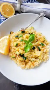 lemon courgette risotto