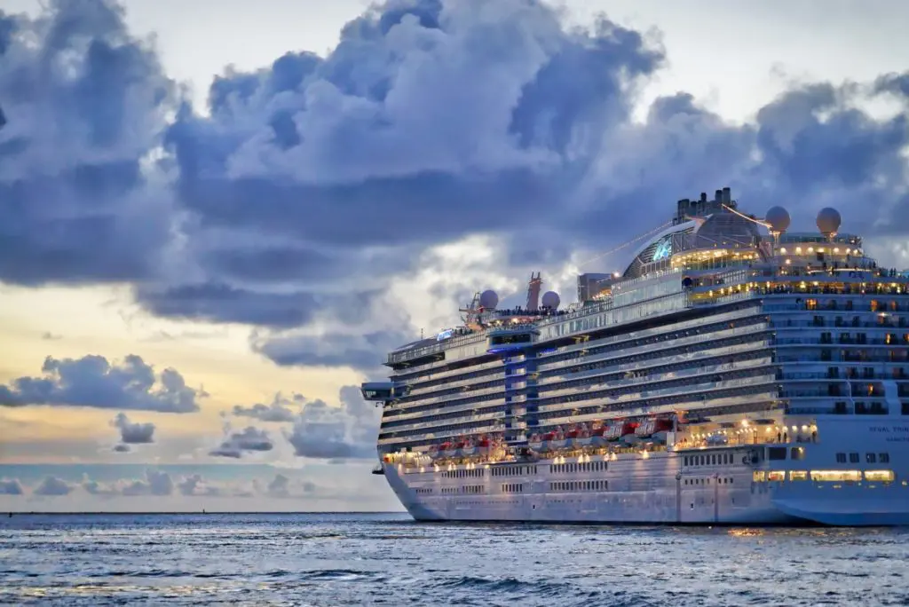 cruise ship on ocean. Make cruising more environmentally friendly.