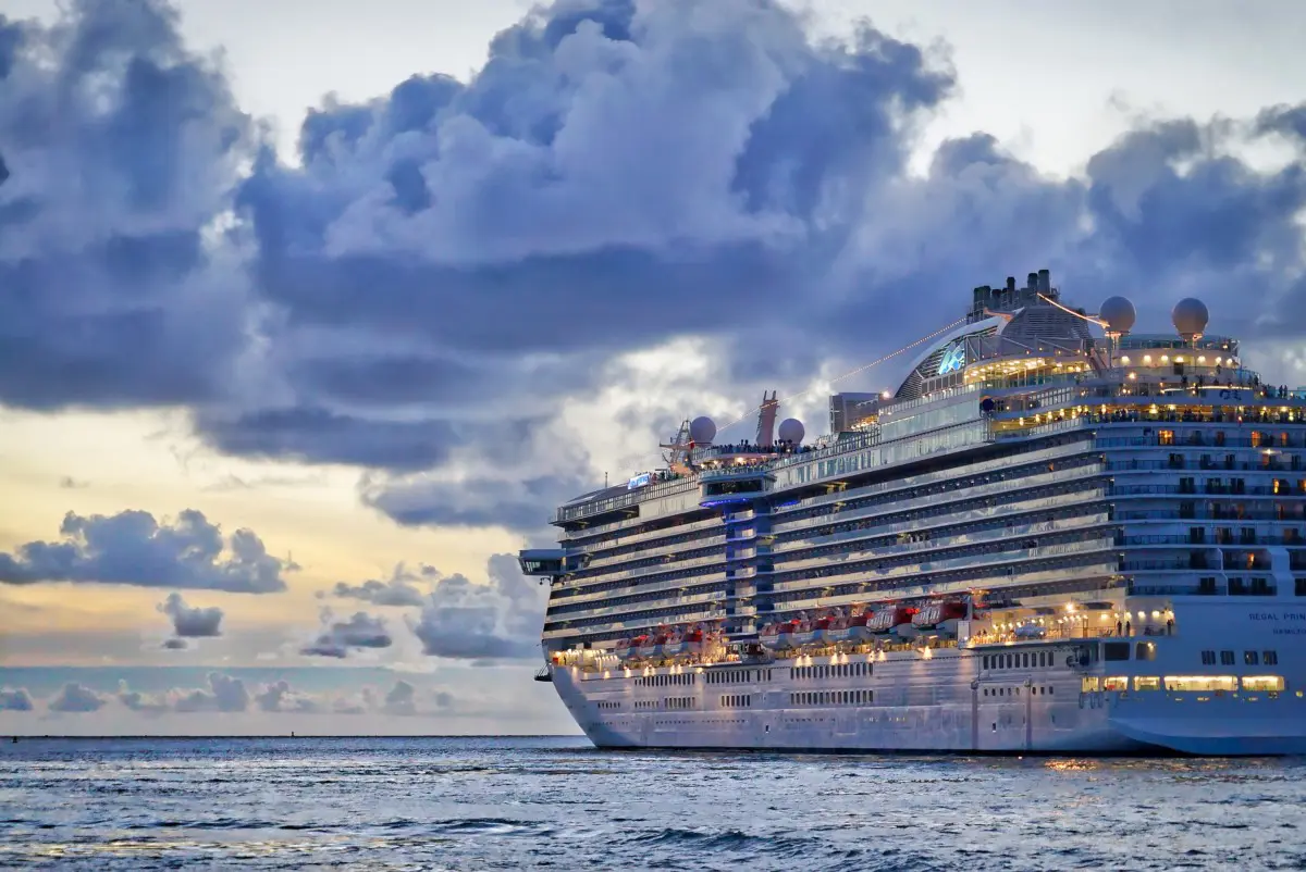 cruise ship on ocean. Make cruising more environmentally friendly.
