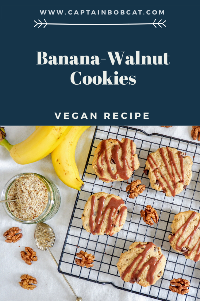 vegan banana walnut cookies