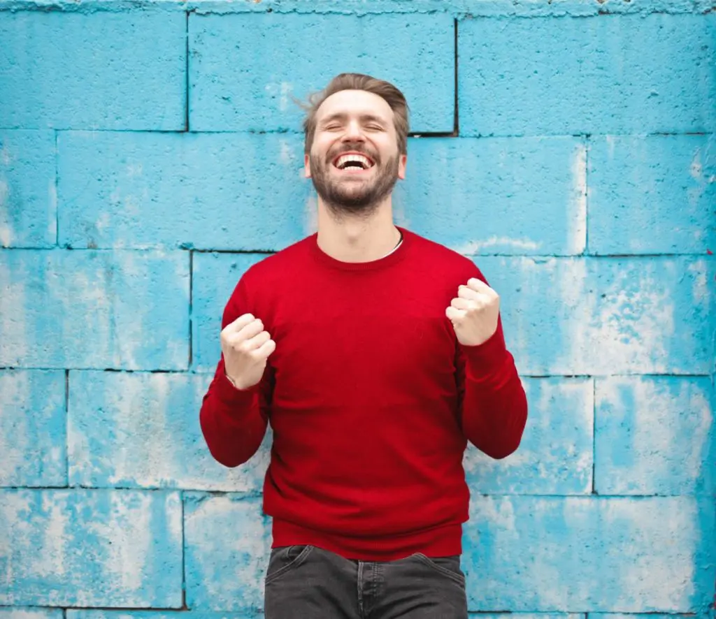 man success happy win