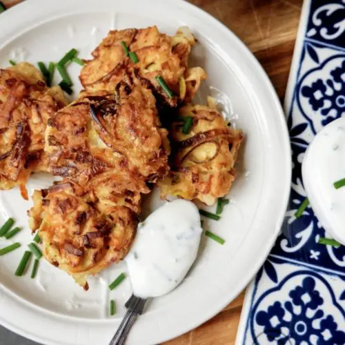 parsnip onion fritters