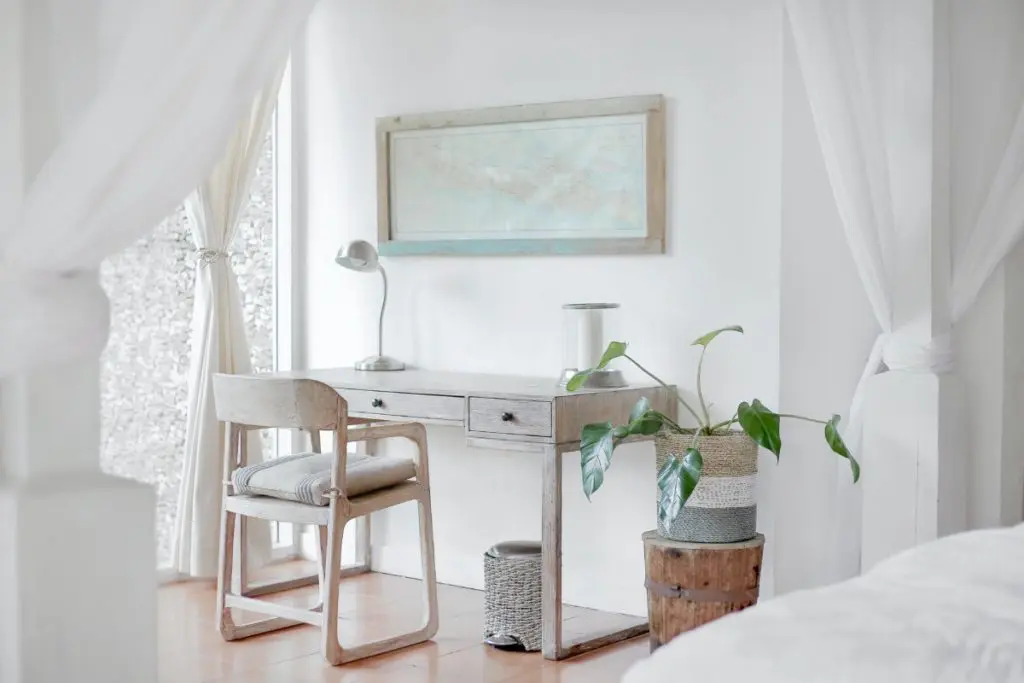 tidy bedroom desk