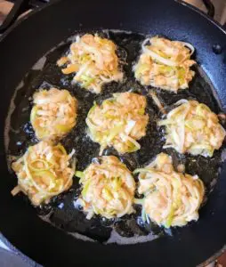 parsnip onion fritters