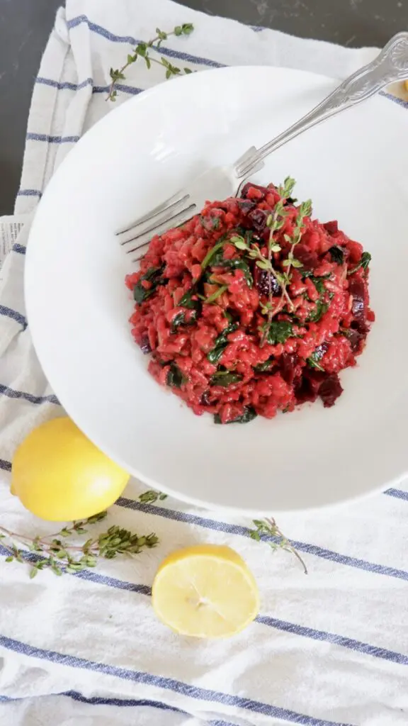 Vegan Beetroot and Spinach Risotto Recipe: Veganuary