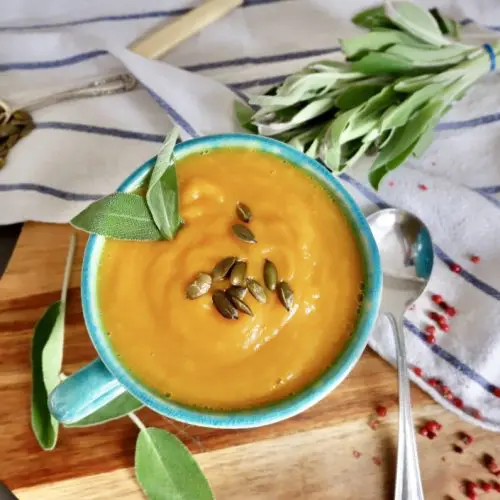 Vegan Sweet Potato And Carrot Soup With Ginger