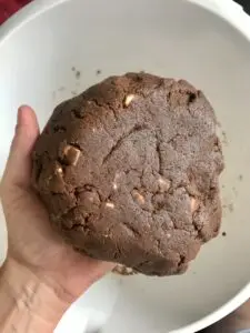 chocolate cookies with muscovade white chocolate chips