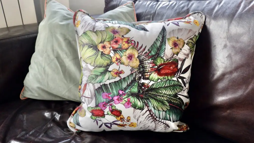Yorkshire fabric shop cushion: Ethical Christmas Gifts.