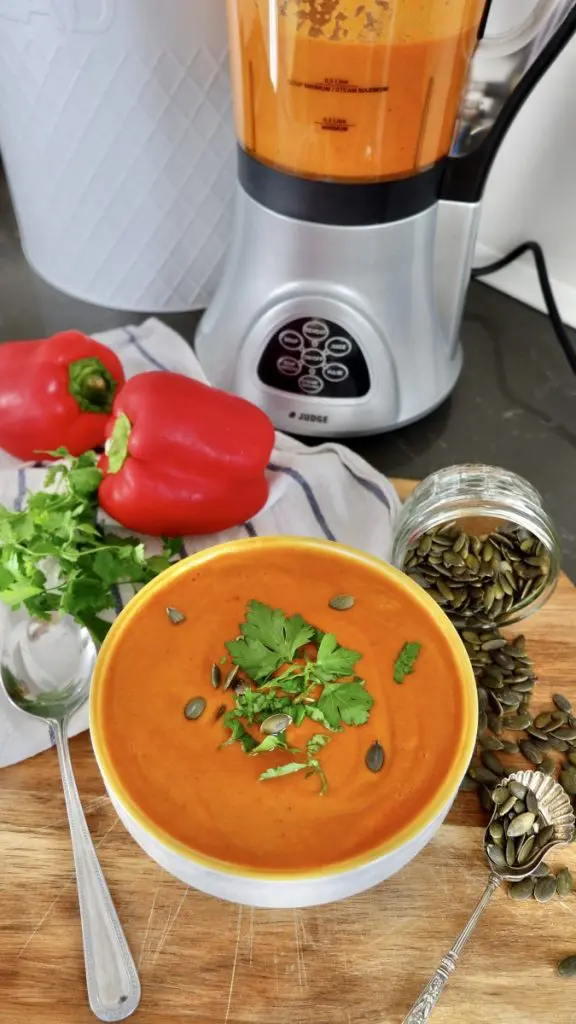 Roasted Red Pepper and Cauliflower Soup (Vegan) - Judge Soup Maker Review
