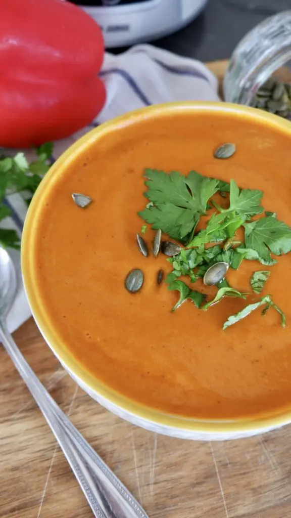 Roasted Red Pepper and Cauliflower Soup (Vegan) - Judge Soup Maker Review