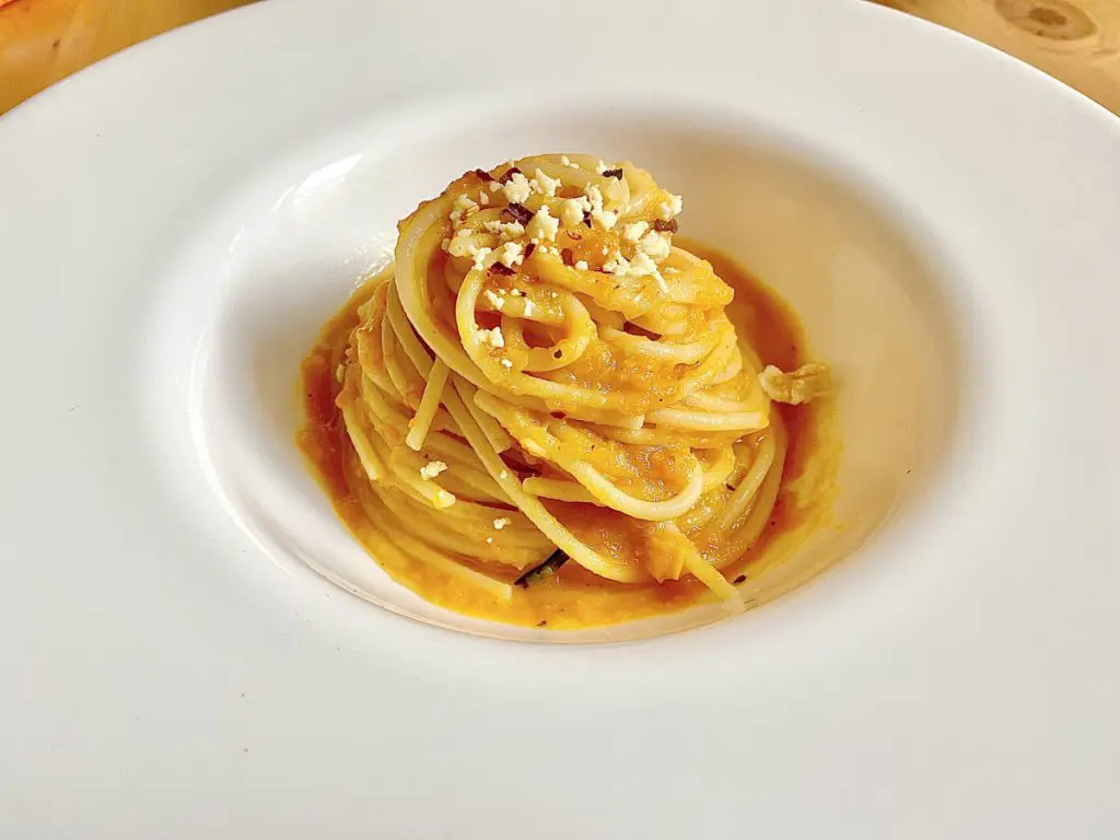 Spaghetti With Creamy Butternut Squash Sauce