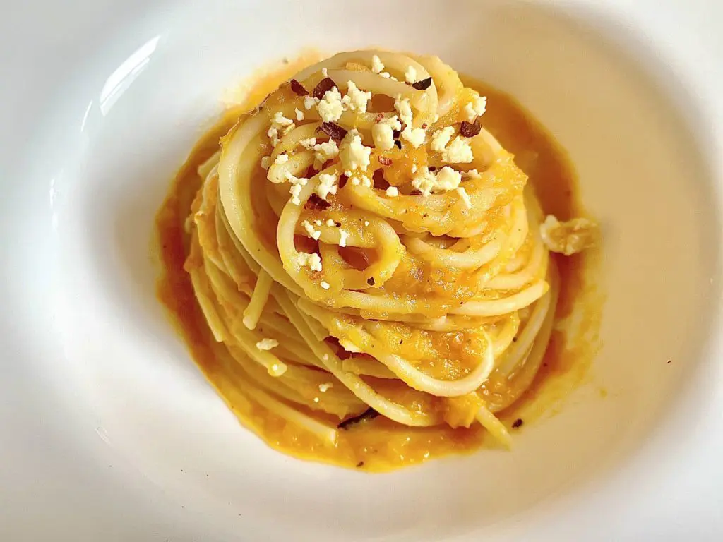 Spaghetti With Creamy Butternut Squash Sauce