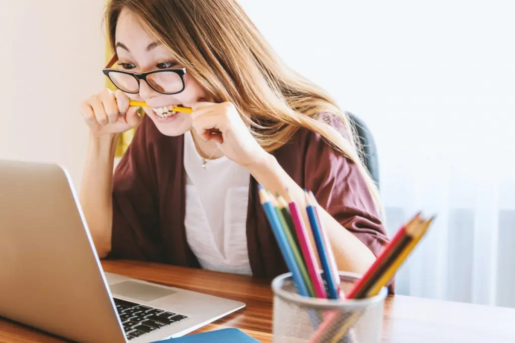 woman work student
