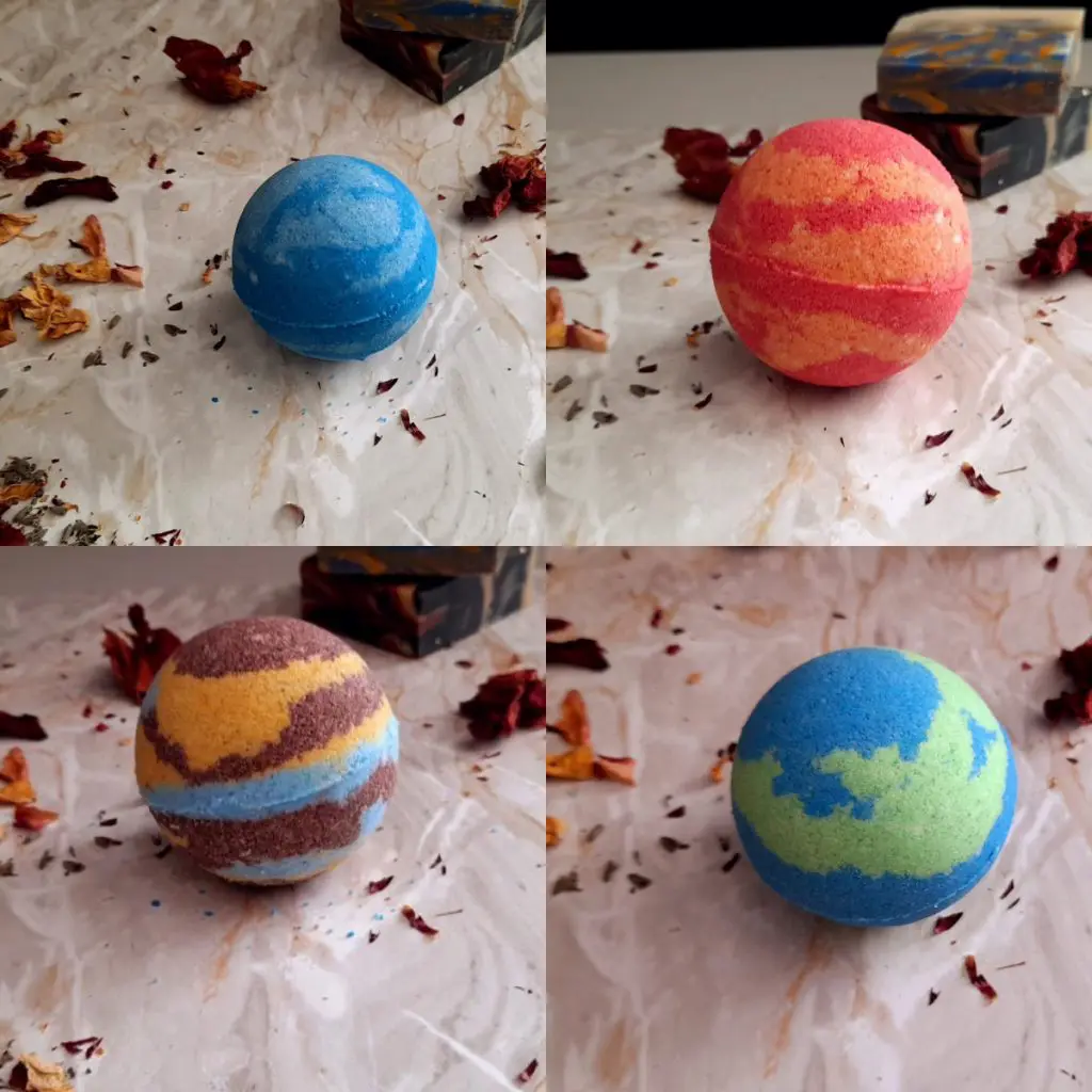 ethical and green Solar System Bath Bombs