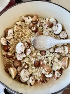 Asparagus and Mushroom Pilaf (Vegan)