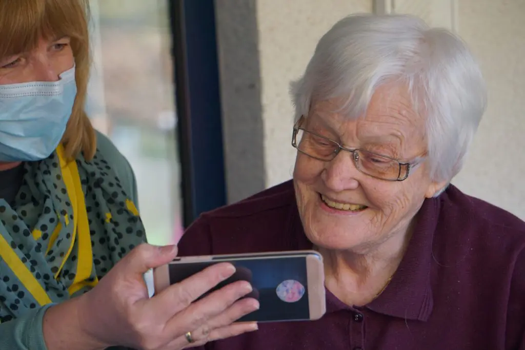 old woman smile