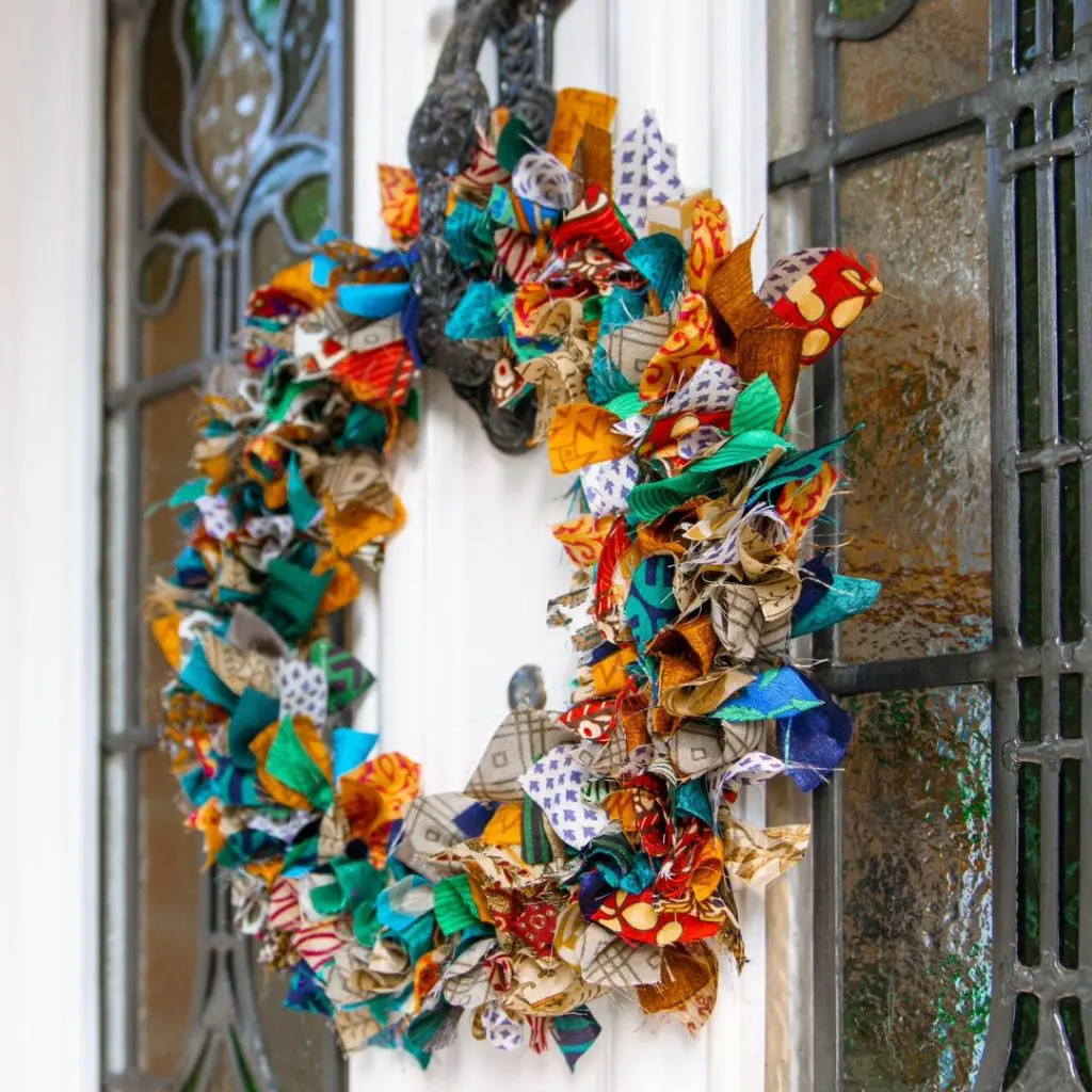 sari rag wreath sari rag wreath