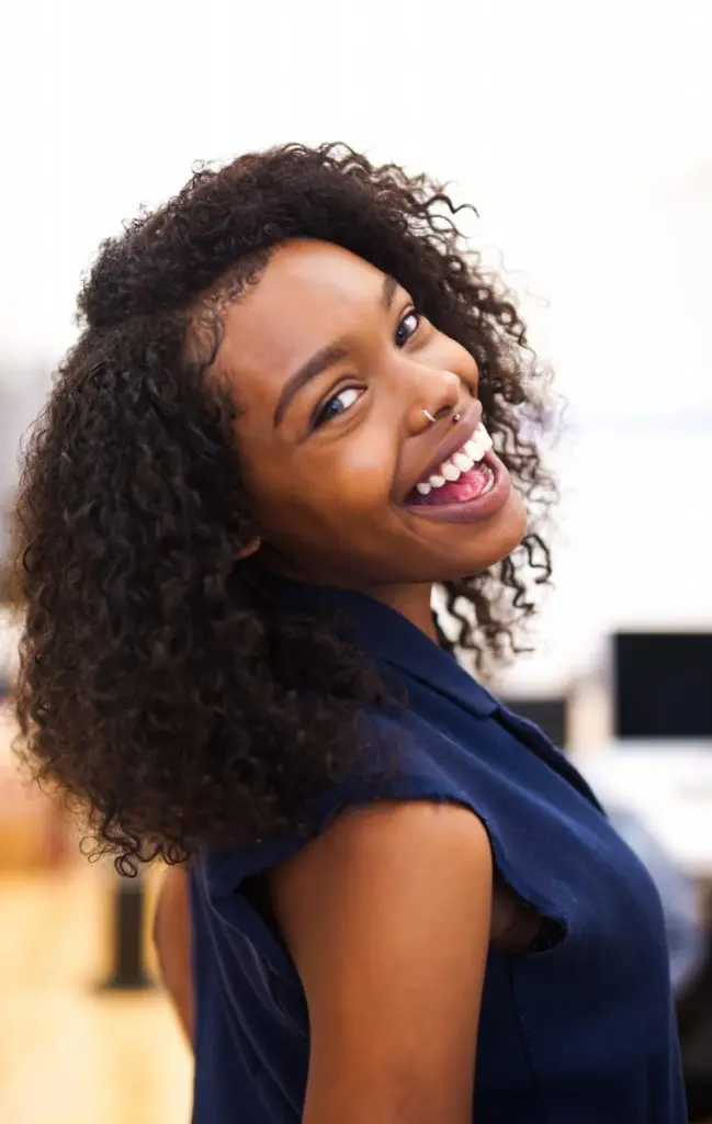 happy woman girl smile