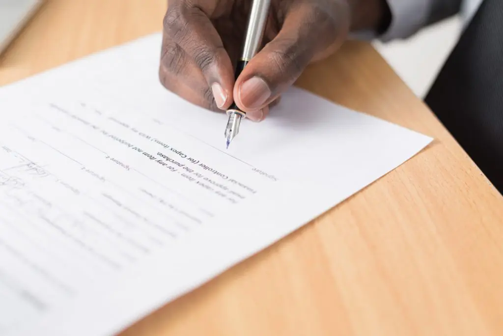sign signature contract work