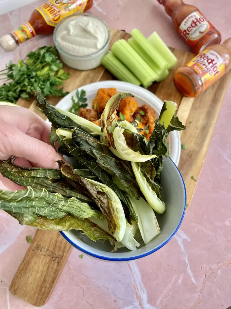 roasted cauliflower leaves