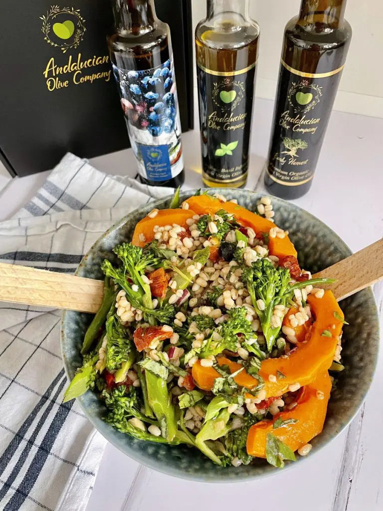 Butternut Squash, Tenderstem Broccoli and Pearl Barley Salad Recipe (Vegan)