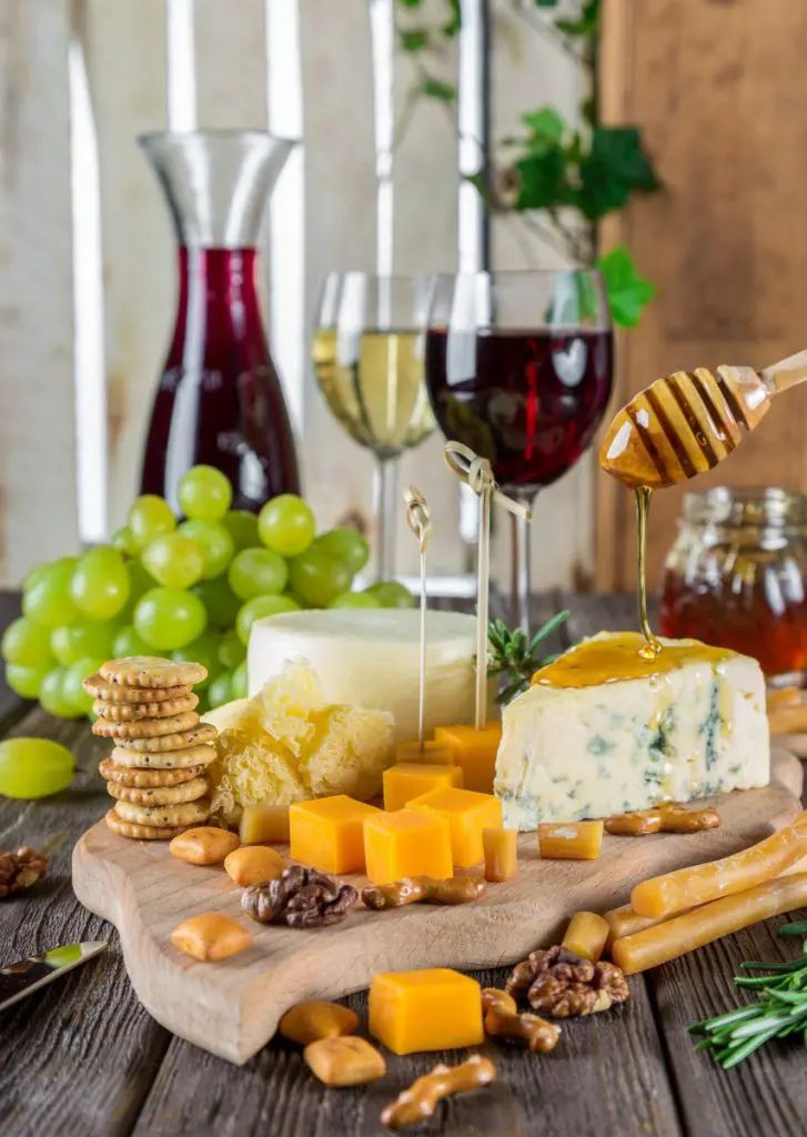 cheese and wine