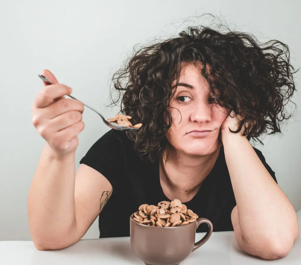 woman eating food