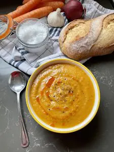 Super Simple Roasted Vegetable Soup with Leftovers