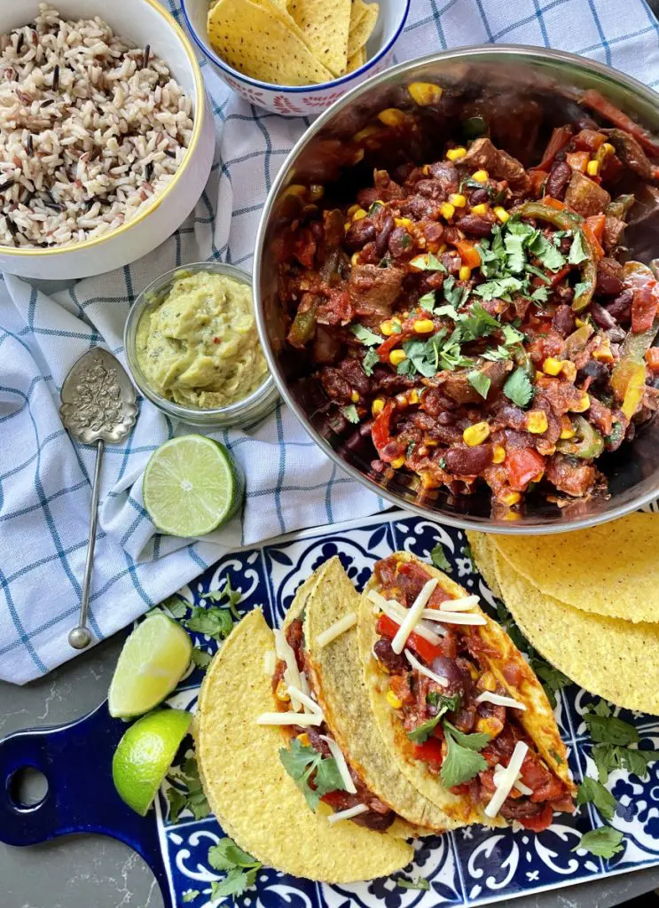 Vegan Mexican Beans Taco and Tortilla Filler Vegan Mexican Beans Taco and Tortilla Filler
