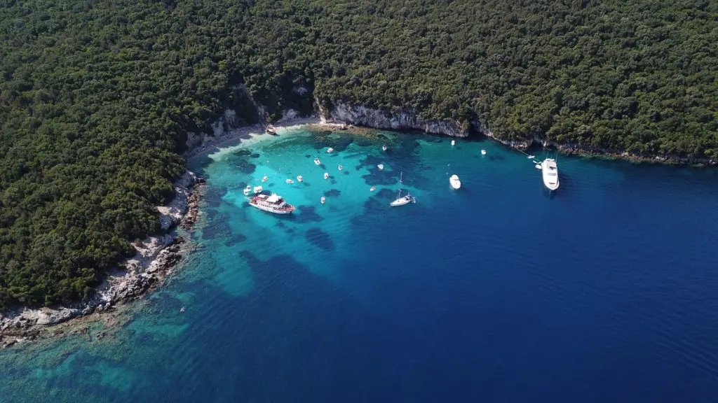 Greece beach sea boat yacht